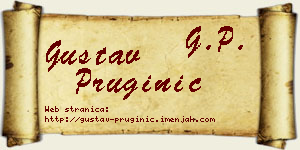 Gustav Pruginić vizit kartica